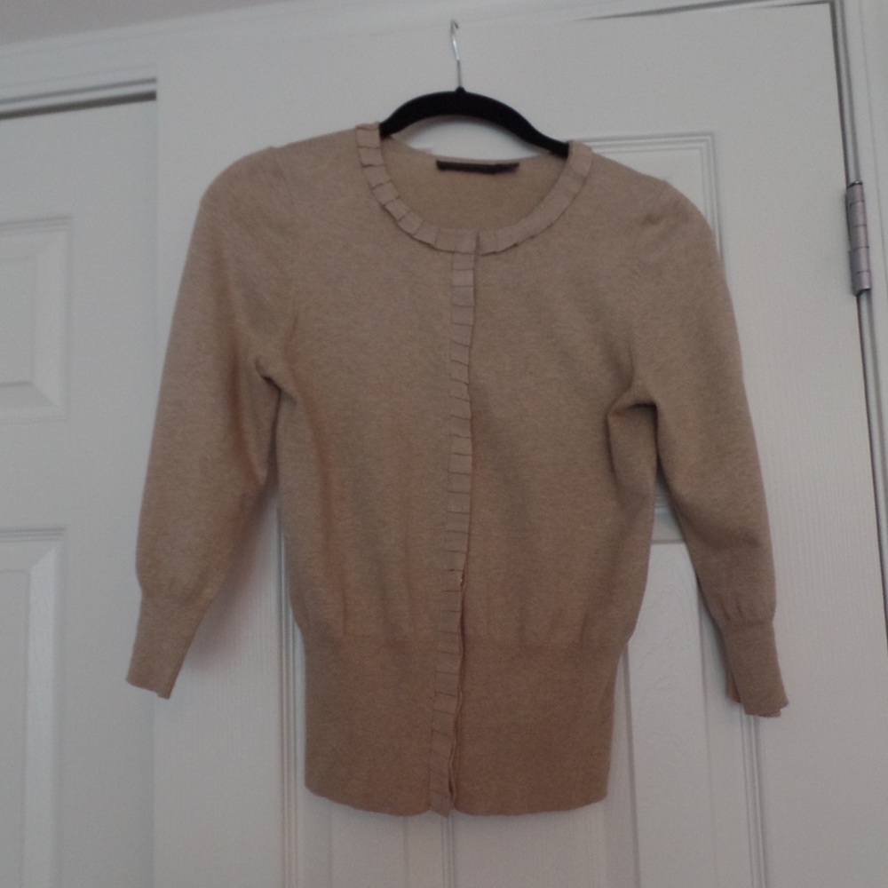 3/4 Sleeve Cardigan, The Limited, Khaki